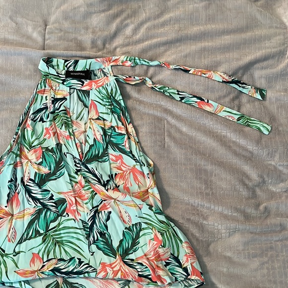 Mink pink summer tropical shirt - Picture 5 of 6